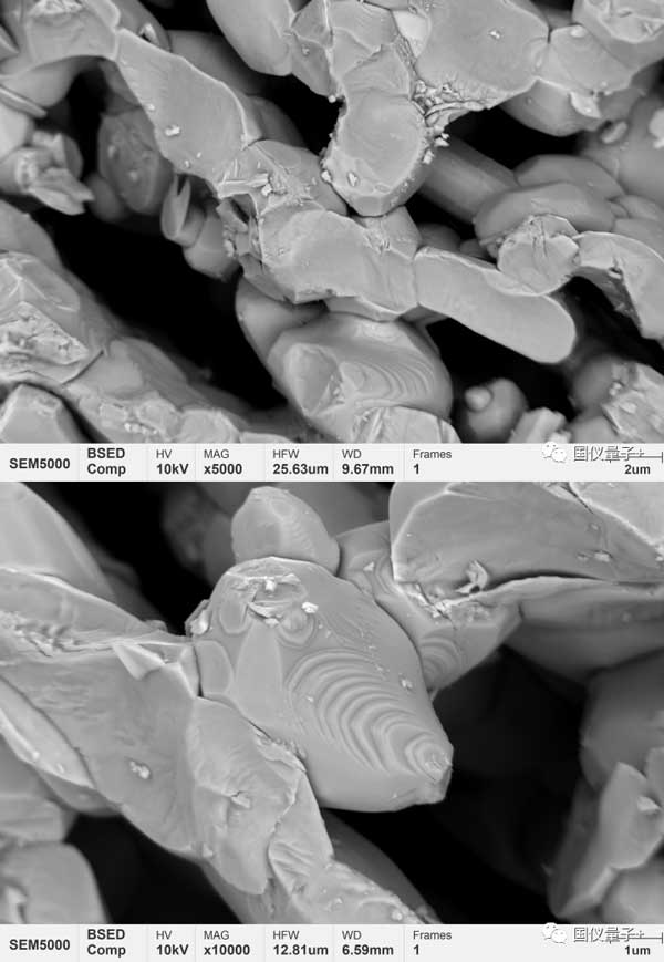 그림 3 티탄산바륨스트론튬 소결제품의 현미경 형태