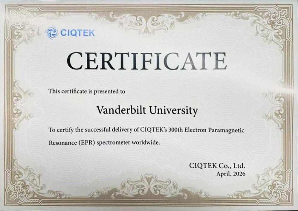 CIQTEK EPR Instruments Celebrate the 300th Global Delivery to Vanderbilt University, USA